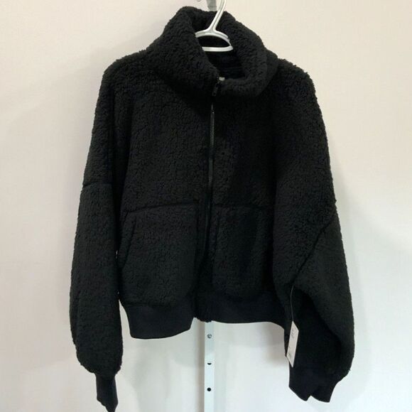 NWT!! Teddy Bear Zip Up Coat in Black XXL - Picture 6 of 9